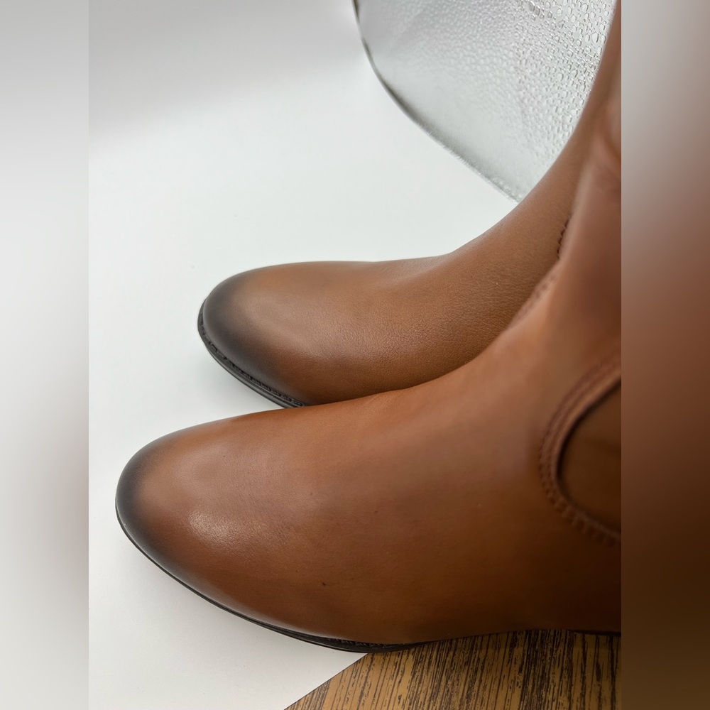 Sam Edelman Women’s Penny 2 Wide Calf Leather Riding Boot Whiskey Brown US 4 - Picture 4 of 7